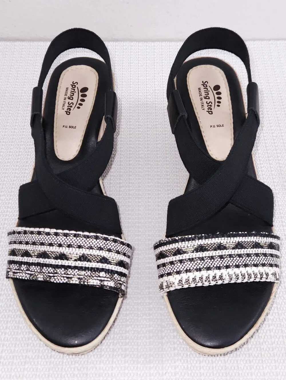 New! Spring Step Espadrille Wedge Platform Sandals EU 41